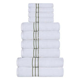 Ultra-Plush Turkish Cotton Absorbent Solid Assorted 10 Piece Towel Set